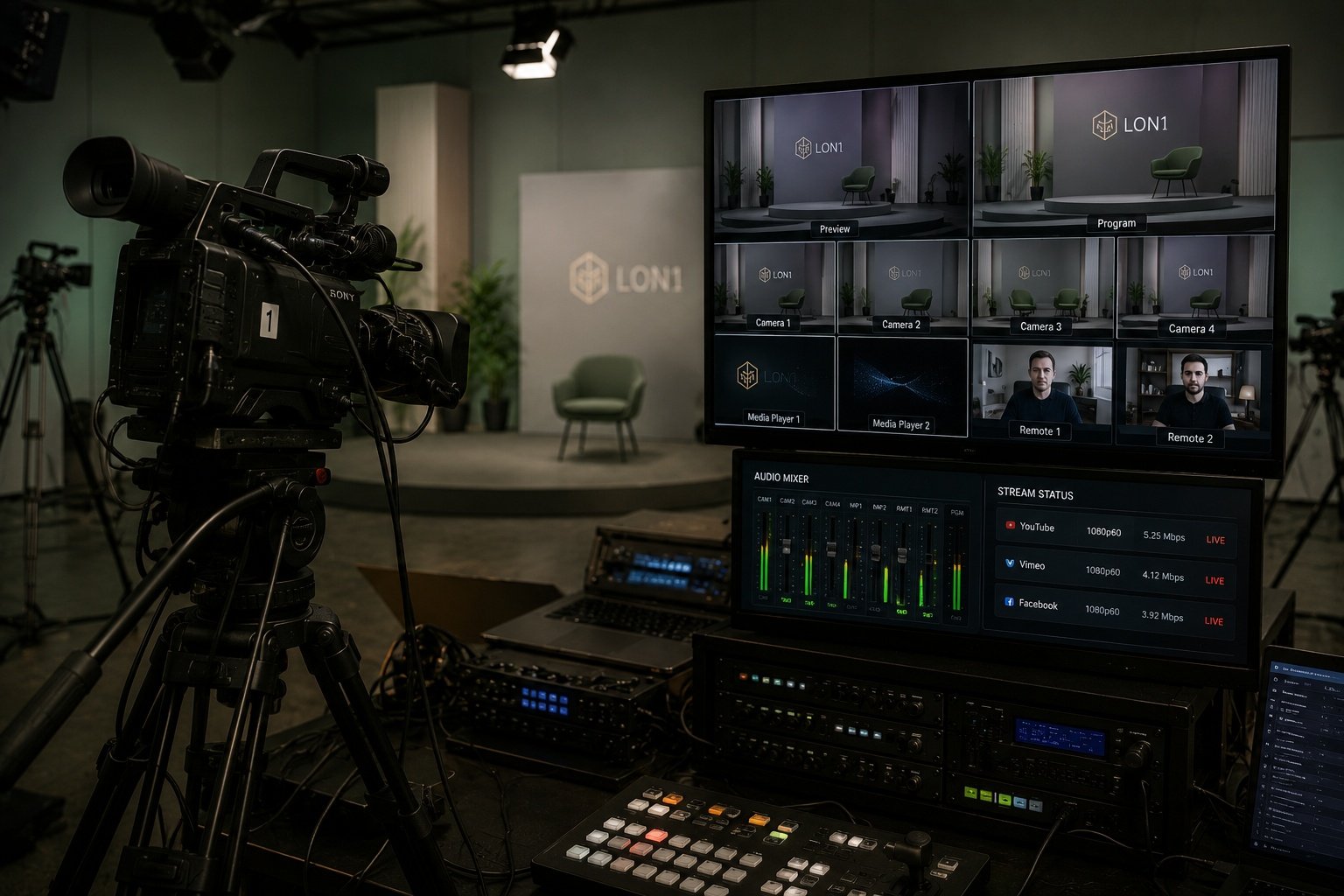 Broadcast technology setup supporting the digital content platform